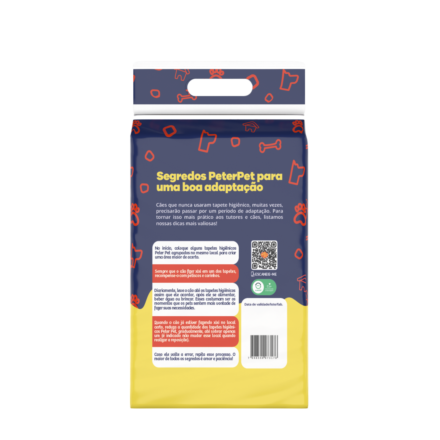 TAPETE HIGIENICO PARA CÃES - PETER PET NEUTRO 75cmx60cm 28und - Premium