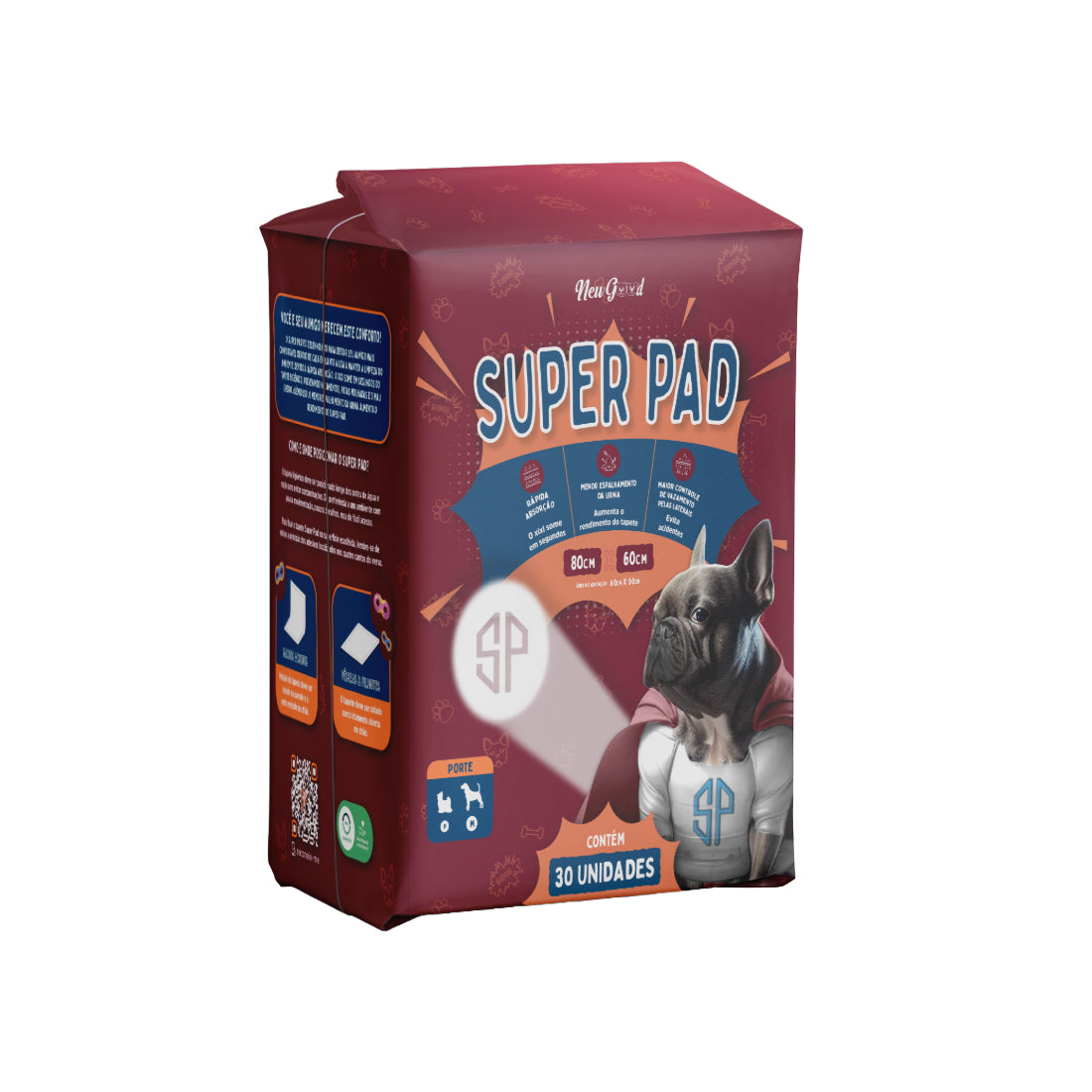 TAPETE HIGIENICO PARA CÃES - SUPERPAD NEUTRO 80cmx60cm 30und - Econômico